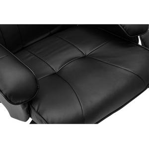 Fauteuil de relaxation Nagold Avec repose-pieds - Imitation cuir - Noir