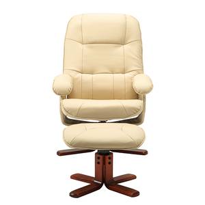 Fauteuil de relaxation Nagold Avec repose-pieds - Imitation cuir - Beige