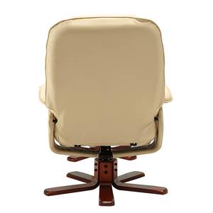 Fauteuil de relaxation Nagold Avec repose-pieds - Imitation cuir - Beige