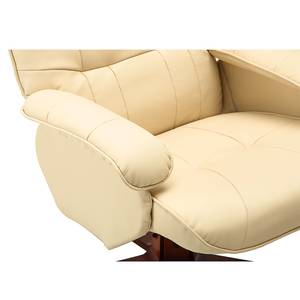 Relaxfauteuil Nagold (met hocker) kunstleer - Beige