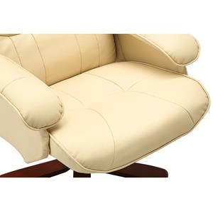 Relaxfauteuil Nagold (met hocker) kunstleer - Beige