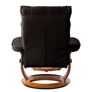 Relaxfauteuil Evansville (met hocker) echt leer - Bruin