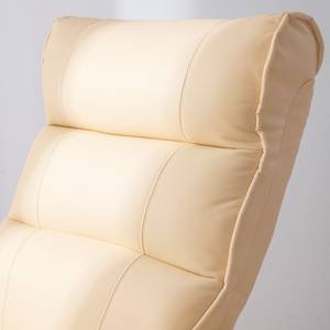 Relaxsessel Evansville (mit Hocker) Echtleder / Kunstleder - Creme