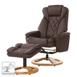 Fauteuil de relaxation Esprick Imitation cuir - Marron foncé