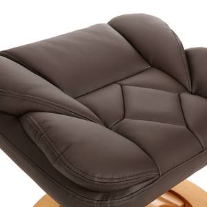 Fauteuil de relaxation Esprick Imitation cuir - Marron foncé