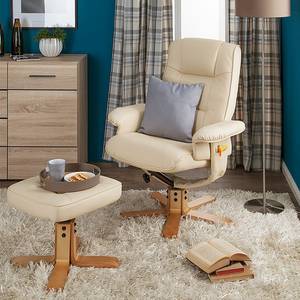 Fauteuil de relaxation Cosimo Cuir synthétique beige