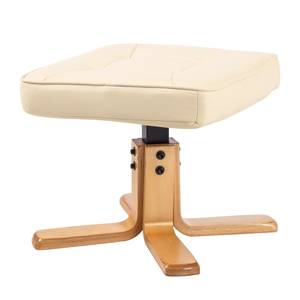 Relaxfauteuil Cosimo (met hocker) beige kunstleer