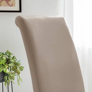 Chaises capitonnées Nello II (lot de 2) Cuir synthétique - Latte macchiatto