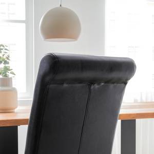 Gestoffeerde stoelen Nello II kunstleer - Zwart
