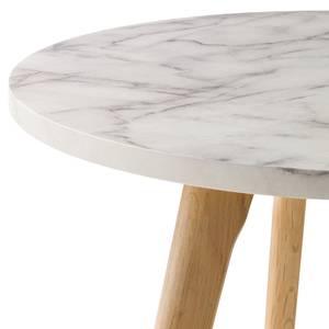 Tavolino Nilla II (2 pezzi) Rovere parzialmente massello - Effetto marmo bianco
