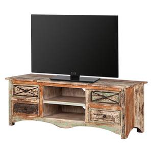 Buffet India II 4 tiroirs - bois massif verni