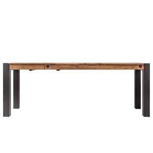 Tavolo da pranzo allungabile MANCHESTER Legno massello di acacia/Metallo - 160 x 90 cm