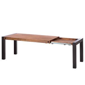 Tavolo da pranzo allungabile MANCHESTER Legno massello di acacia/Metallo - 160 x 90 cm