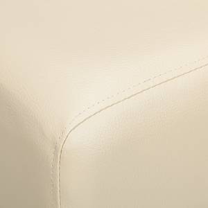 Barkruk Delia massief acaciahout - crèmekleurig kunstleer/massief acaciahout