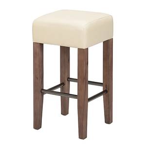 Barhocker Delia Akazie massiv / Kunstleder - Beige