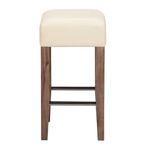 Barhocker Delia Akazie massiv / Kunstleder - Beige