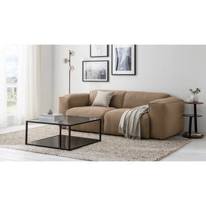 2-Sitzer Sofa HUDSON Webstoff Milan: Grau-Braun