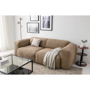 2-Sitzer Sofa HUDSON Webstoff Milan: Grau-Braun