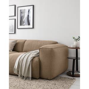 2-Sitzer Sofa HUDSON Webstoff Milan: Grau-Braun