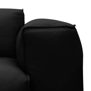 2-Sitzer Sofa HUDSON Echtleder Neka: Schwarz