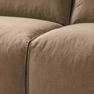 3-Sitzer Sofa HUDSON Webstoff Milan: Grau-Braun