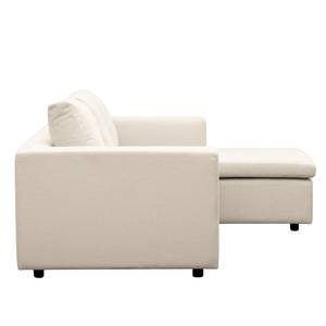 Hoekbank Brooklyn II geweven stof Geweven stof Saia: Beige - Longchair vooraanzicht rechts