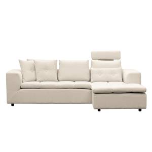 Ecksofa Brooklyn II Webstoff Webstoff Saia: Beige - Longchair davorstehend rechts