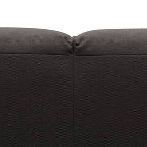 Ecksofa HUDSON 3-Sitzer mit Longchair Webstoff Anda II: Anthrazit - Breite: 317 cm - Longchair davorstehend rechts