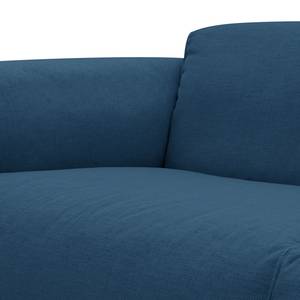 Ecksofa HUDSON 3-Sitzer mit Longchair Webstoff Anda II: Blau - Breite: 328 cm - Longchair davorstehend rechts