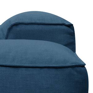 Ecksofa HUDSON 3-Sitzer mit Longchair Webstoff Anda II: Blau - Breite: 328 cm - Longchair davorstehend rechts