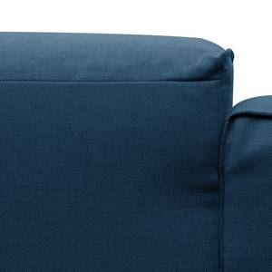 Ecksofa HUDSON 3-Sitzer mit Longchair Webstoff Anda II: Blau - Breite: 328 cm - Longchair davorstehend rechts