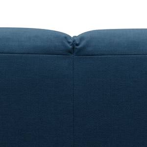 Hoekbank HUDSON 3-zits met chaise longue Geweven stof Anda II: Blauw - Breedte: 328 cm - Longchair vooraanzicht rechts