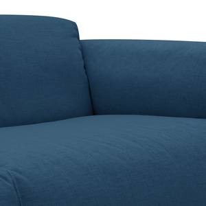 Ecksofa HUDSON 3-Sitzer mit Longchair Webstoff Anda II: Blau - Breite: 328 cm - Longchair davorstehend links