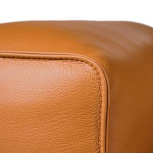 Ecksofa HUDSON 3-Sitzer mit Longchair Echtleder Neka: Cognac - Breite: 317 cm - Longchair davorstehend rechts