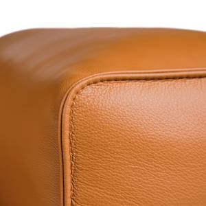 Canapé d’angle 3 places HUDSON Cuir véritable Neka : Cognac - Largeur : 317 cm - Méridienne courte à gauche (vue de face)