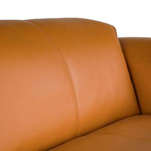 Divano angolare a 3 posti HUDSON Vera pelle Neka: color cognac - Larghezza: 317 cm - Longchair preimpostata a sinistra