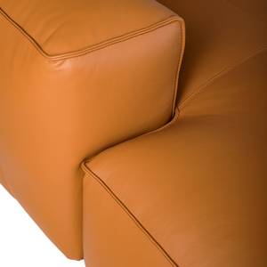 Divano angolare a 3 posti HUDSON Vera pelle Neka: color cognac - Larghezza: 317 cm - Longchair preimpostata a sinistra