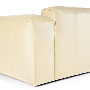 Canapé d’angle 3 places HUDSON Cuir véritable Neka : Crème - Largeur : 317 cm - Méridienne courte à gauche (vue de face)