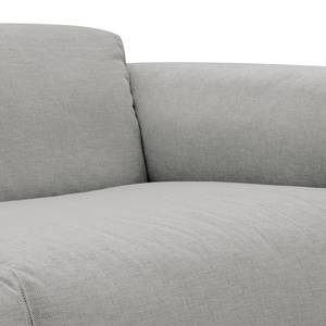 Ecksofa HUDSON 3-Sitzer mit Longchair Webstoff Anda II: Silber - Breite: 317 cm - Longchair davorstehend links