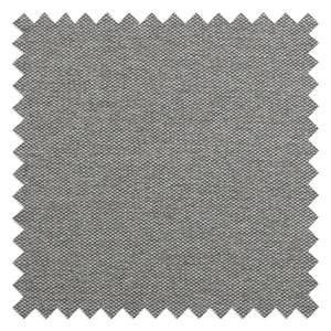 Hoekbank HUDSON 3-zits met chaise longue Geweven stof Anda II: Zilverkleurig - Breedte: 317 cm - Longchair vooraanzicht links
