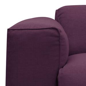 Ecksofa HUDSON 3-Sitzer mit Longchair Webstoff Anda II: Violett - Breite: 328 cm - Longchair davorstehend rechts