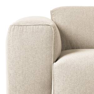 Ecksofa HUDSON mit Rundecke Webstoff Saia: Beige - Ecke davorstehend rechts