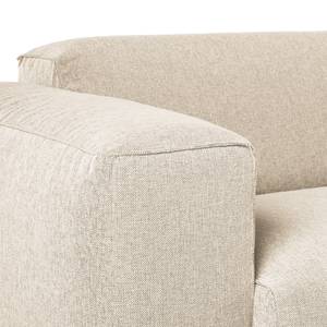 Ecksofa HUDSON mit Rundecke Webstoff Saia: Beige - Ecke davorstehend rechts