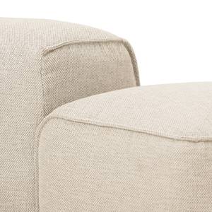 Ecksofa HUDSON mit Rundecke Webstoff Saia: Beige - Ecke davorstehend links