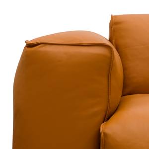 Ecksofa HUDSON mit Rundecke Echtleder Neka: Cognac - Ecke davorstehend rechts