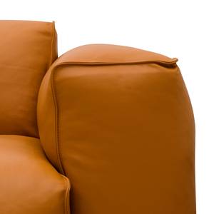 Ecksofa HUDSON mit Rundecke Echtleder Neka: Cognac - Ecke davorstehend links