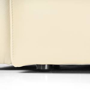 Ecksofa HUDSON mit Rundecke Echtleder Neka: Creme - Ecke davorstehend links