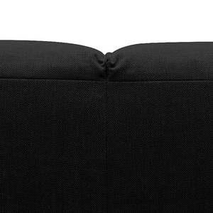 Ecksofa HUDSON 3-Sitzer mit Longchair Webstoff Saia: Anthrazit - Breite: 251 cm - Longchair davorstehend links