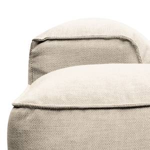 Canapé d’angle 3 places HUDSON Tissu Saia: Beige - Largeur : 251 cm - Méridienne courte à droite (vue de face)