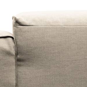 Canapé d’angle 3 places HUDSON Tissu Saia: Beige - Largeur : 251 cm - Méridienne courte à droite (vue de face)